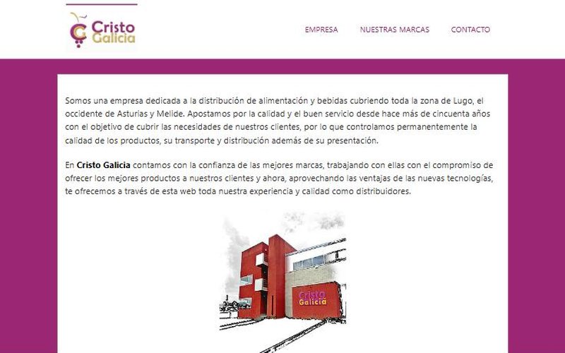 Portada de la web de Cristo Galicia