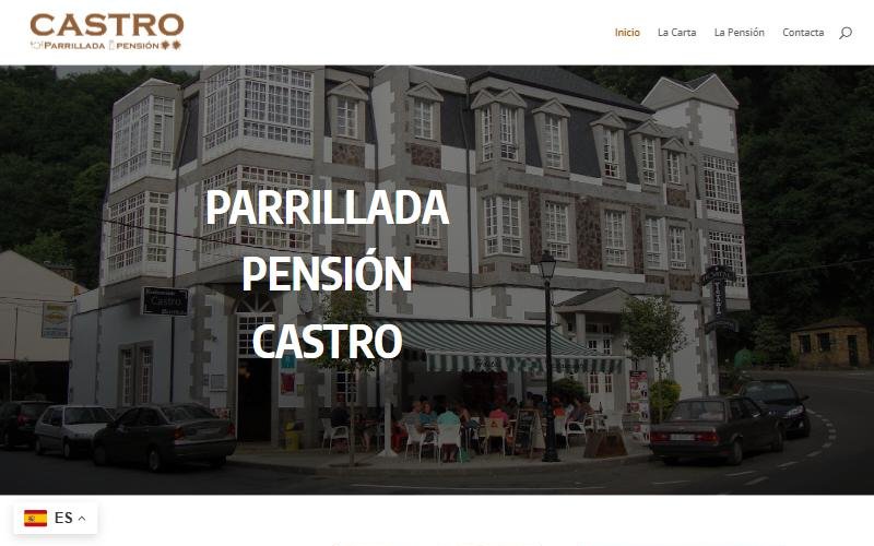 Portada de la web de Parrillada Pensión Castro